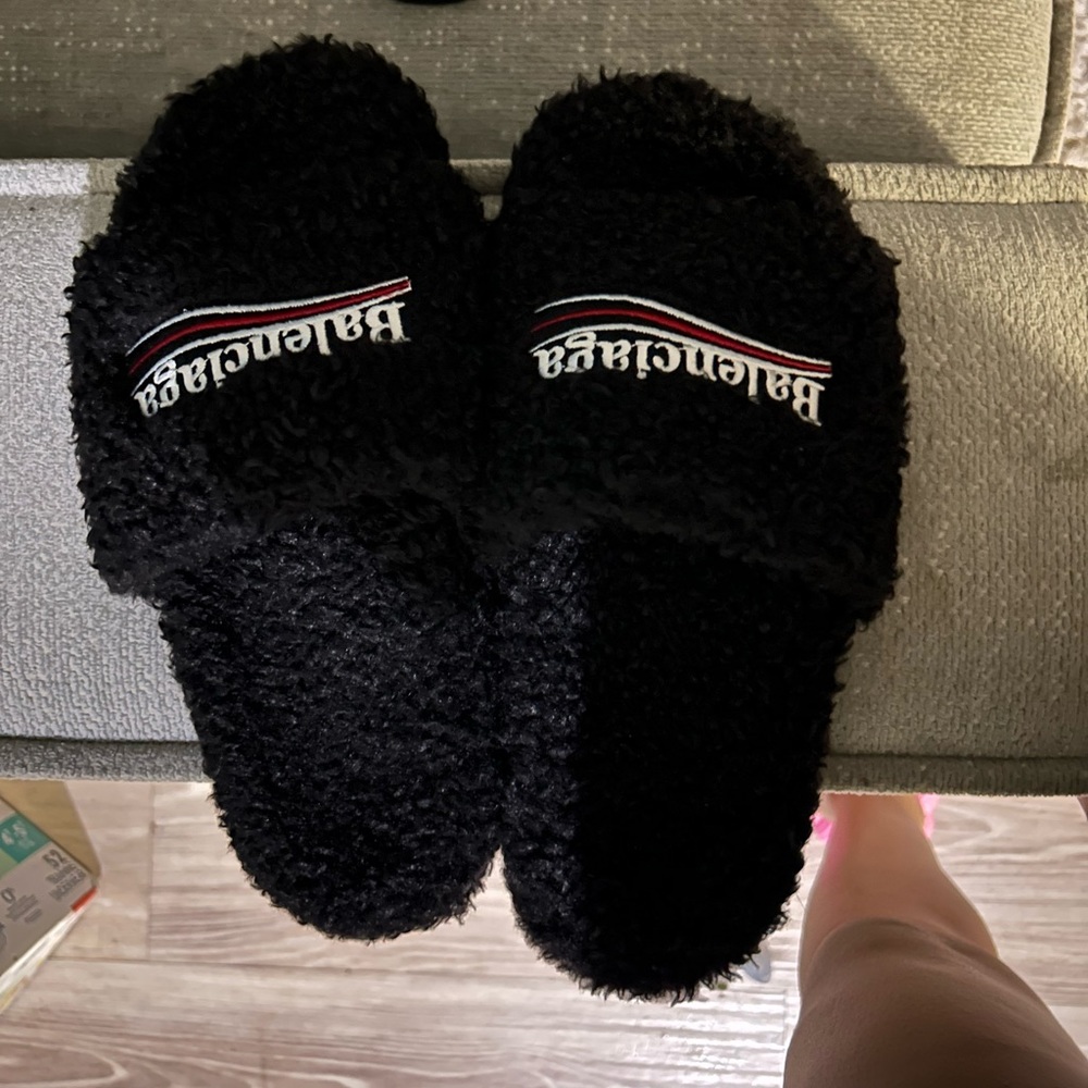 Balenciaga Fur Slides